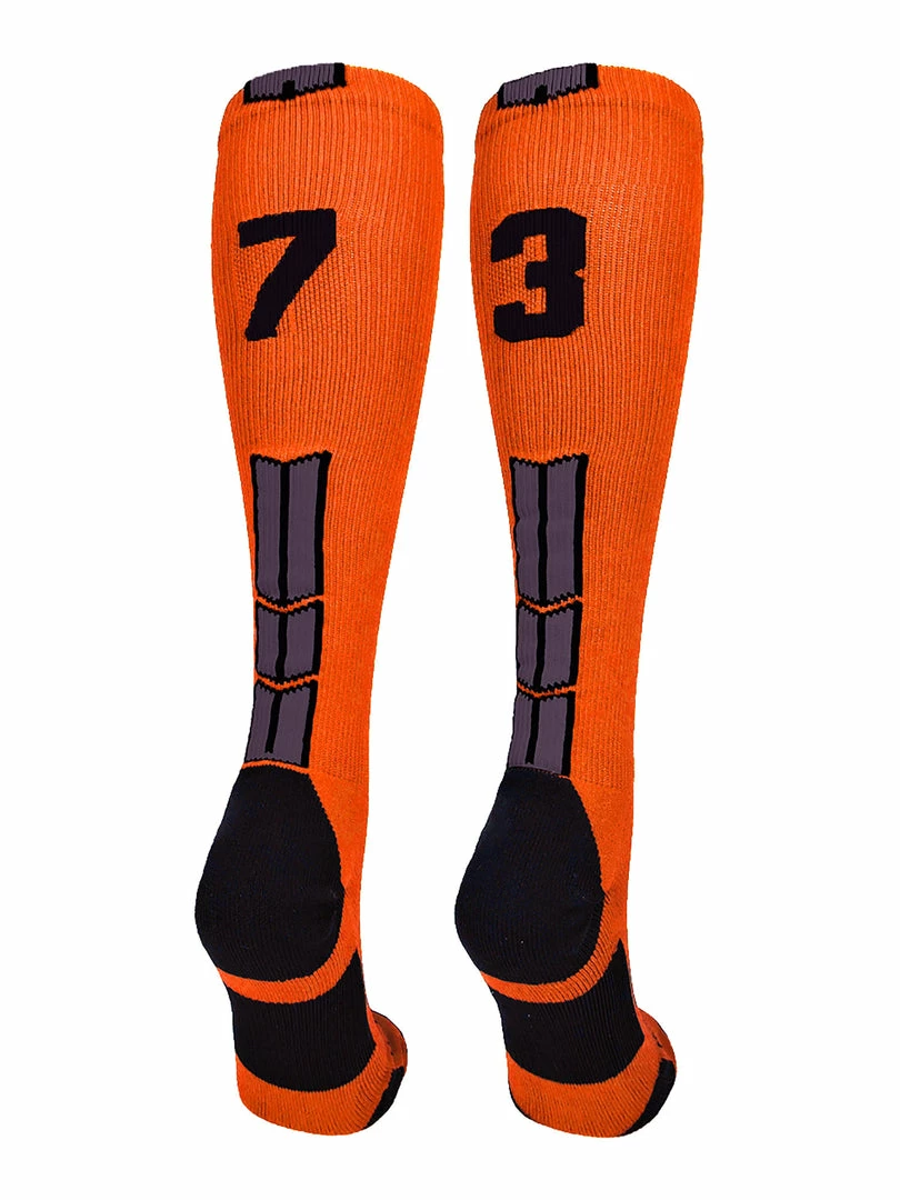 Best Sale ๐ MadSportsStuff ๐ฅ Softball ๐งฆ Socks Orange And Black Player ID Custom Number Over The Calf ๐งฆ Socks For ๐ฅ Softball โพ Baseball Football Boys And ๐ง Girls โญ 29 MadSportsStuff Softball Socks Orange And Black Player ID Custom Number Over The Calf Socks For Softball Baseball Football Boys And Girls