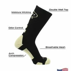 TCK Sports NCAA CU Boulder Buffs Socks University Of Colorado Baseline Crew All Schools