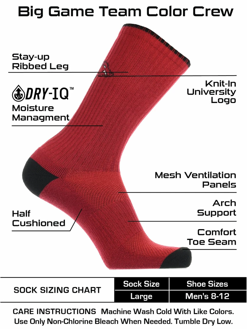 Top 10 ๐ TCK All Schools Arkansas Razorbacks ๐งฆ Socks Campus Legend Crew Length ๐ฅฐ 3 TCK All Schools Arkansas Razorbacks Socks Campus Legend Crew Length