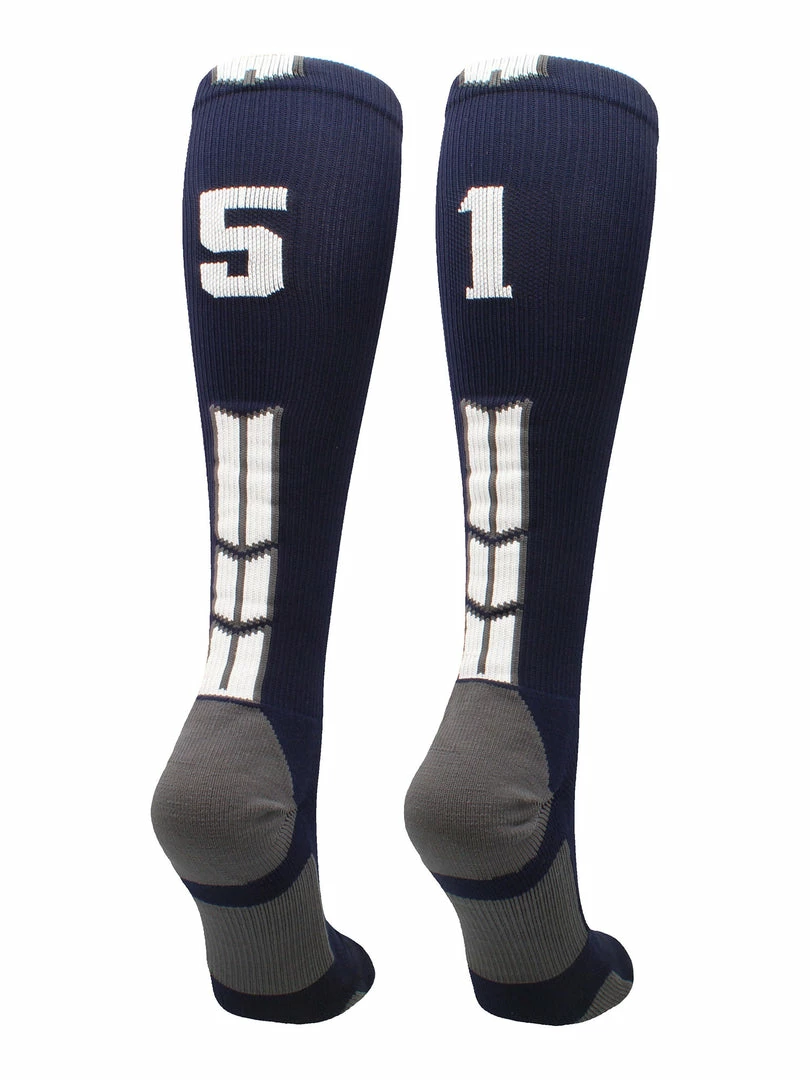 Best Sale ๐คฉ MadSportsStuff Navy Player ID Custom Number Over The Calf ๐งฆ Socks For ๐ฅ Softball โพ Baseball Football Boys And ๐ง Girls โจ 32 MadSportsStuff Navy Player ID Custom Number Over The Calf Socks For Softball Baseball Football Boys And Girls