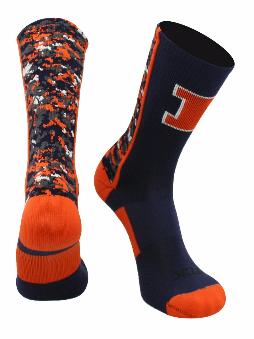 Promo ๐ TCK Illinois Fighting Illini ๐งฆ Socks Digital Camo Crew ๐ 6 TCK Illinois Fighting Illini Socks Digital Camo Crew