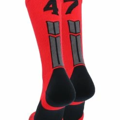 Promo ๐ MadSportsStuff Red And Black Player ID Custom Number Crew ๐งฆ Socks For ๐ Basketball Lacrosse Volleyball Boys And ๐ง Girls Volleyball ๐งฆ Socks โจ 186 MadSportsStuff Red And Black Player ID Custom Number Crew Socks For Basketball Lacrosse Volleyball Boys And Girls Volleyball Socks