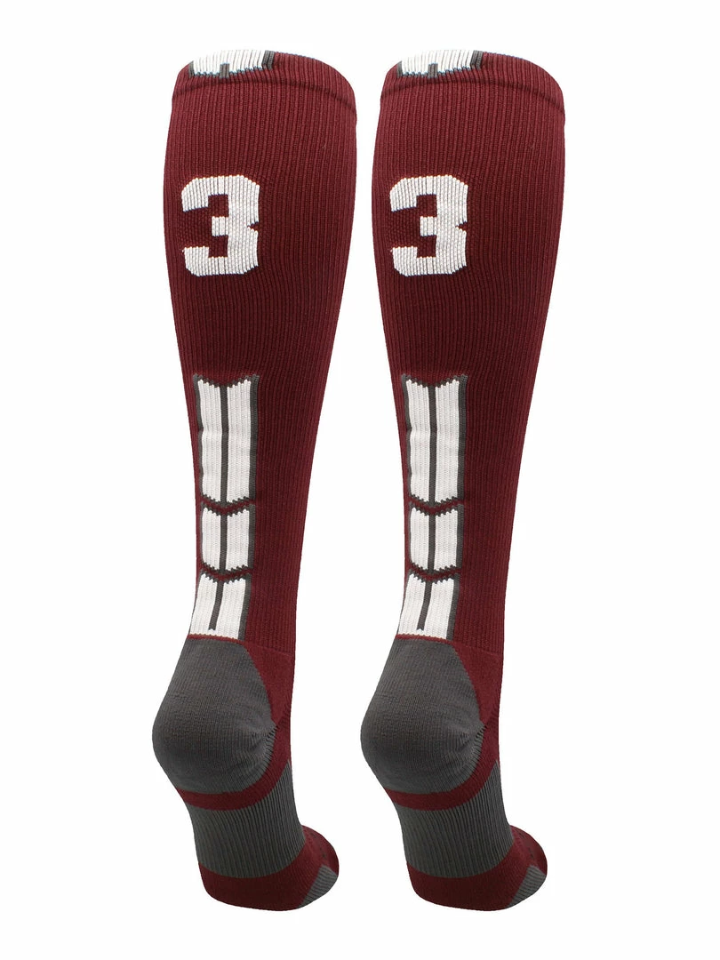 Best Sale ๐ MadSportsStuff Maroon Player ID Custom Number Over The Calf ๐งฆ Socks For ๐ฅ Softball โพ Baseball Football Boys And ๐ง Girls ๐ฅ Softball ๐งฆ Socks ๐ 96 MadSportsStuff Maroon Player ID Custom Number Over The Calf Socks For Softball Baseball Football Boys And Girls Softball Socks