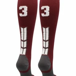 Best Sale ๐ MadSportsStuff ๐ฅ Softball ๐งฆ Socks Maroon Player ID Custom Number Over The Calf ๐งฆ Socks For ๐ฅ Softball โพ Baseball Football Boys And ๐ง Girls ๐คฉ 200 MadSportsStuff Softball Socks Maroon Player ID Custom Number Over The Calf Socks For Softball Baseball Football Boys And Girls
