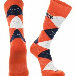 TCK All Schools Auburn Tigers Argyle Dress Socks NCAA Fanwear Crew Length