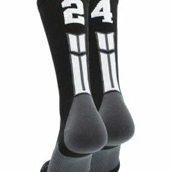 Buy โญ MadSportsStuff Black Player ID Custom Number Crew ๐งฆ Socks For ๐ Basketball Lacrosse Volleyball Boys And ๐ง Girls ๐ 184 MadSportsStuff Black Player ID Custom Number Crew Socks For Basketball Lacrosse Volleyball Boys And Girls