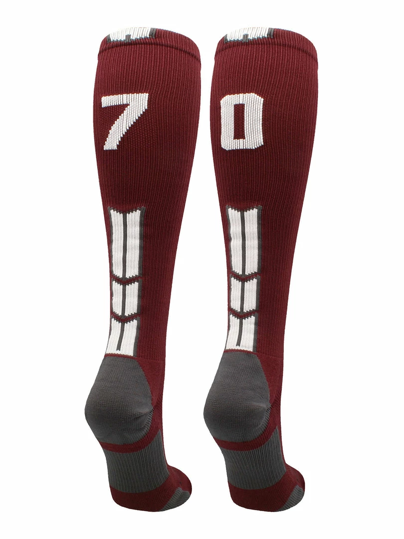 Best Sale ๐ MadSportsStuff Maroon Player ID Custom Number Over The Calf ๐งฆ Socks For ๐ฅ Softball โพ Baseball Football Boys And ๐ง Girls ๐ฅ Softball ๐งฆ Socks ๐ 9 MadSportsStuff Maroon Player ID Custom Number Over The Calf Socks For Softball Baseball Football Boys And Girls Softball Socks