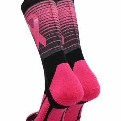 TCK Stripes Breast Cancer Awareness Sublimated Crew Socks