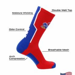 Budget โ TCK All Schools Kansas Rock Chalk Jayhawks ๐งฆ Socks Perimeter Crew ๐ 8 TCK All Schools Kansas Rock Chalk Jayhawks Socks Perimeter Crew