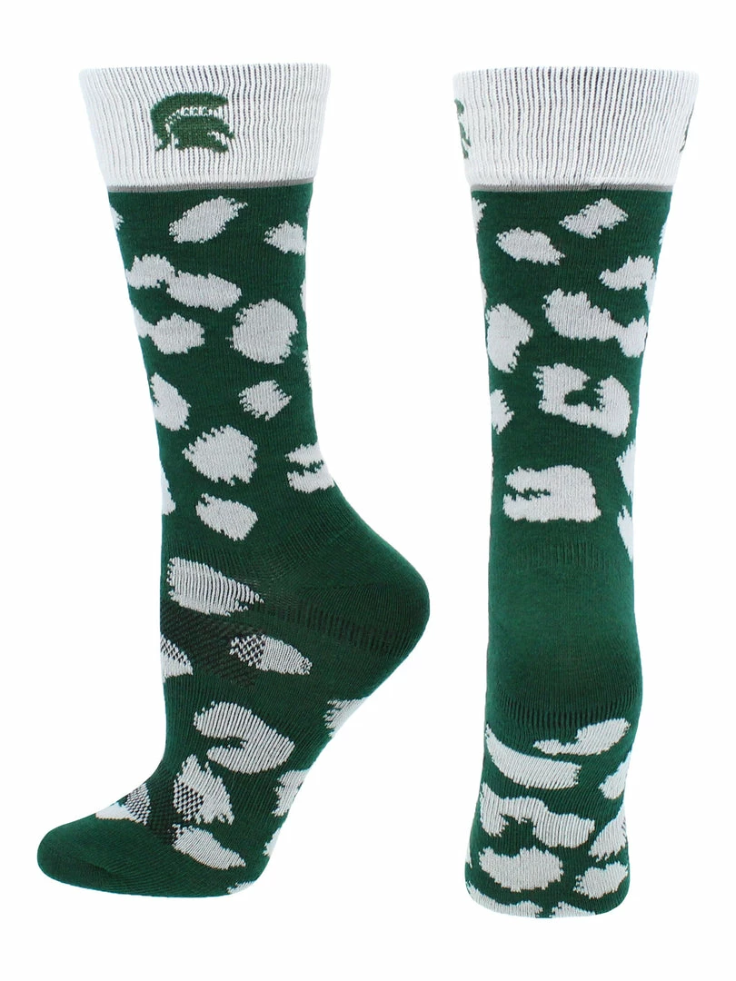 New ๐ TCK Michigan State Spartans ๐งฆ Socks ๐ฉ Womens Savage Crew ๐งฆ Socks ๐ฅฐ 5 TCK Michigan State Spartans Socks Womens Savage Crew Socks