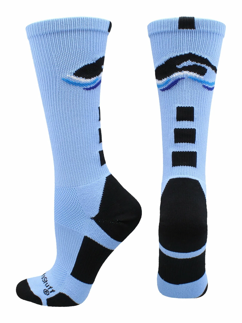 Deals โ๏ธ MadSportsStuff Crazy ๐งฆ Socks - Crew Swimmer Logo Athletic Crew ๐งฆ Socks ๐ 5 MadSportsStuff Crazy Socks - Crew Swimmer Logo Athletic Crew Socks