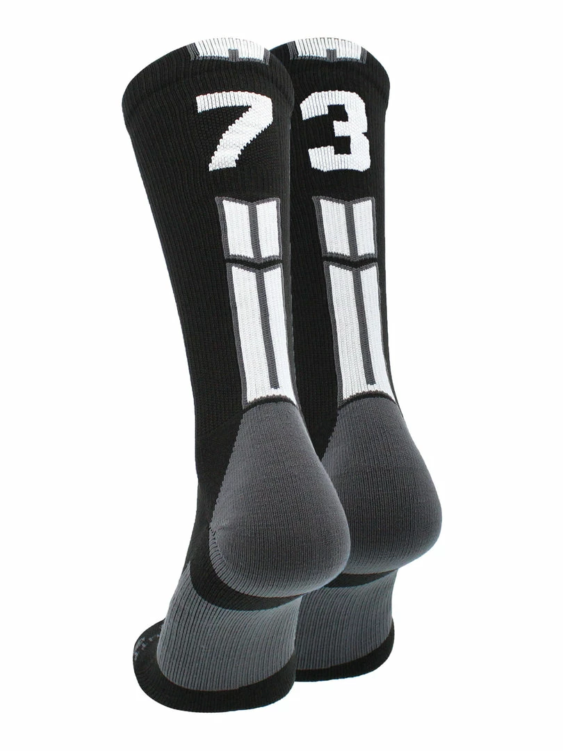 Buy โญ MadSportsStuff Black Player ID Custom Number Crew ๐งฆ Socks For ๐ Basketball Lacrosse Volleyball Boys And ๐ง Girls ๐ 28 MadSportsStuff Black Player ID Custom Number Crew Socks For Basketball Lacrosse Volleyball Boys And Girls