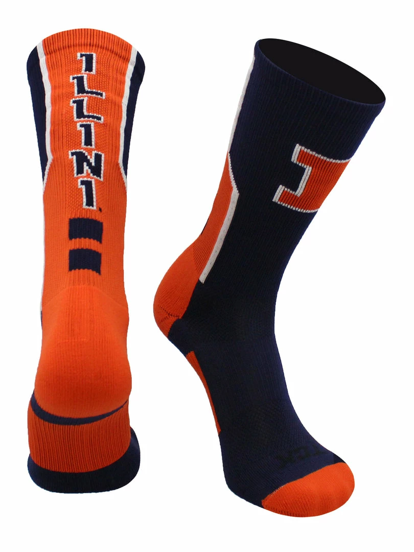Cheapest ๐งจ TCK Illinois Fighting Illini ๐งฆ Socks Perimeter Crew ๐ 6 TCK Illinois Fighting Illini Socks Perimeter Crew
