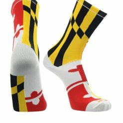 TCK Lacrosse Socks Maryland Flag Crew Socks