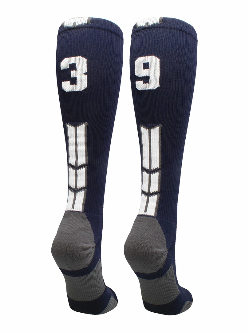 Best Sale ๐คฉ MadSportsStuff Navy Player ID Custom Number Over The Calf ๐งฆ Socks For ๐ฅ Softball โพ Baseball Football Boys And ๐ง Girls โจ 93 MadSportsStuff Navy Player ID Custom Number Over The Calf Socks For Softball Baseball Football Boys And Girls