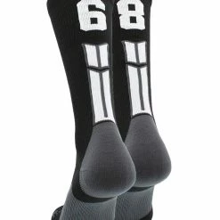 Buy โญ MadSportsStuff Black Player ID Custom Number Crew ๐งฆ Socks For ๐ Basketball Lacrosse Volleyball Boys And ๐ง Girls ๐ 115 MadSportsStuff Black Player ID Custom Number Crew Socks For Basketball Lacrosse Volleyball Boys And Girls
