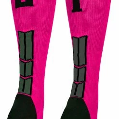 Discount ๐ฅ MadSportsStuff Neon Pink And Black Player ID Custom Number Over The Calf ๐งฆ Socks For ๐ฅ Softball โพ Baseball Football Boys And ๐ง Girls โพ Baseball ๐งฆ Socks ๐ 163 MadSportsStuff Neon Pink And Black Player ID Custom Number Over The Calf Socks For Softball Baseball Football Boys And Girls Baseball Socks