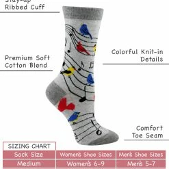 Promo ๐ WHD Bird Song ๐งฆ Socks For ๐ฉ Women Gift For Bird Lovers Crazy ๐งฆ Socks - Crew โ๏ธ 7 WHD Bird Song Socks For Women Gift For Bird Lovers Crazy Socks - Crew