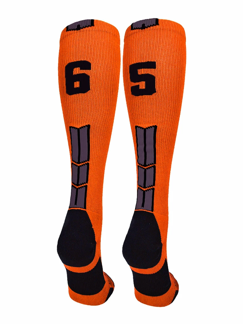 Best Sale ๐ MadSportsStuff ๐ฅ Softball ๐งฆ Socks Orange And Black Player ID Custom Number Over The Calf ๐งฆ Socks For ๐ฅ Softball โพ Baseball Football Boys And ๐ง Girls โญ 15 MadSportsStuff Softball Socks Orange And Black Player ID Custom Number Over The Calf Socks For Softball Baseball Football Boys And Girls