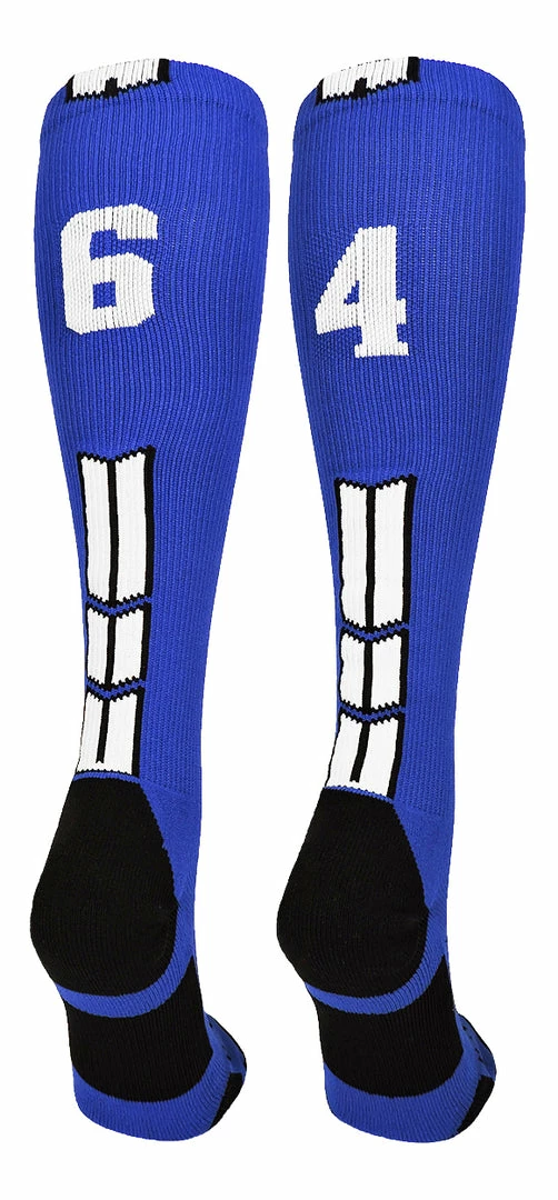 Brand new ๐ฅฐ MadSportsStuff Royal Player ID Custom Number Over The Calf ๐งฆ Socks For ๐ฅ Softball โพ Baseball Football Boys And ๐ง Girls ๐ 16 MadSportsStuff Royal Player ID Custom Number Over The Calf Socks For Softball Baseball Football Boys And Girls