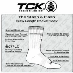Deals ๐ IQ ๐ Basketball ๐งฆ Socks TCK Performance Zip Pocket Crew ๐งฆ Socks Stash & Dash Men ๐ฉ Women ๐ 11 IQ Basketball Socks TCK Performance Zip Pocket Crew Socks Stash & Dash Men Women