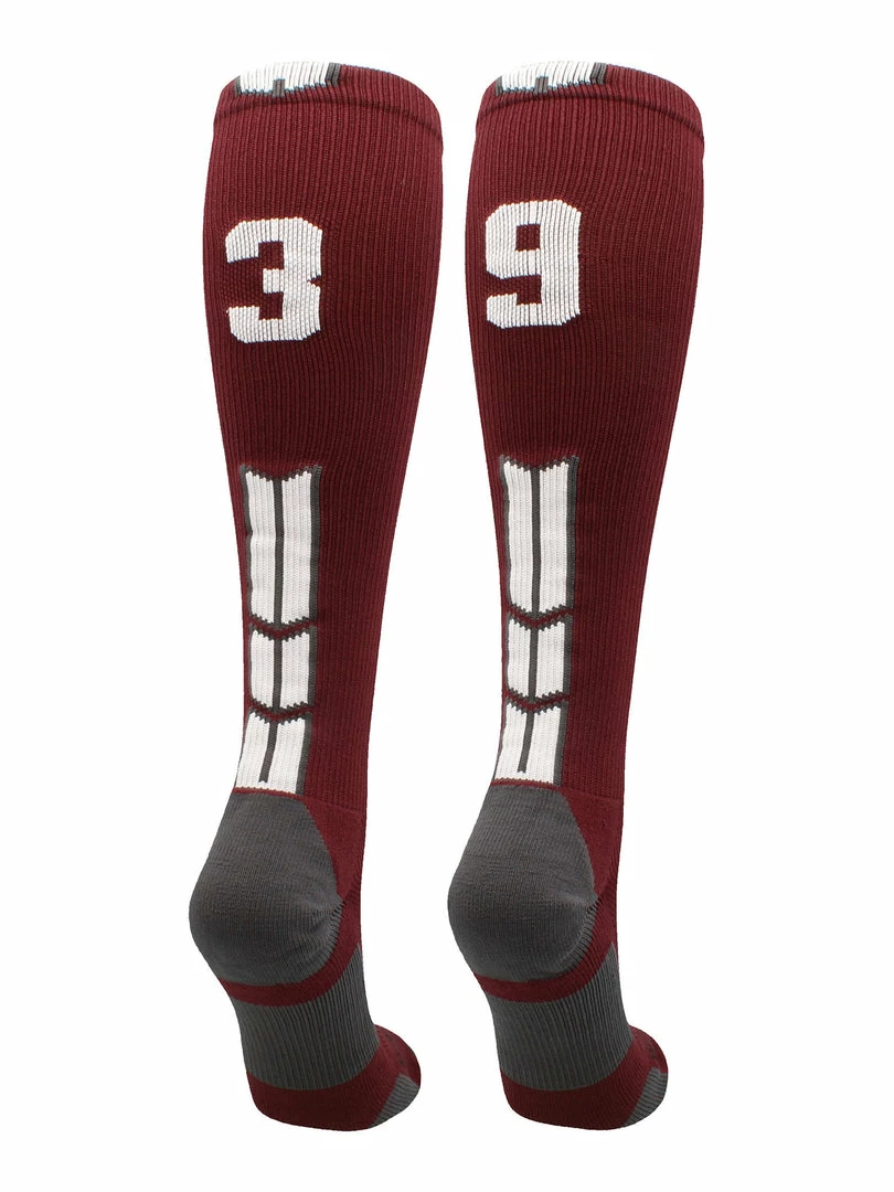 Best Sale ๐ MadSportsStuff Maroon Player ID Custom Number Over The Calf ๐งฆ Socks For ๐ฅ Softball โพ Baseball Football Boys And ๐ง Girls ๐ฅ Softball ๐งฆ Socks ๐ 90 MadSportsStuff Maroon Player ID Custom Number Over The Calf Socks For Softball Baseball Football Boys And Girls Softball Socks