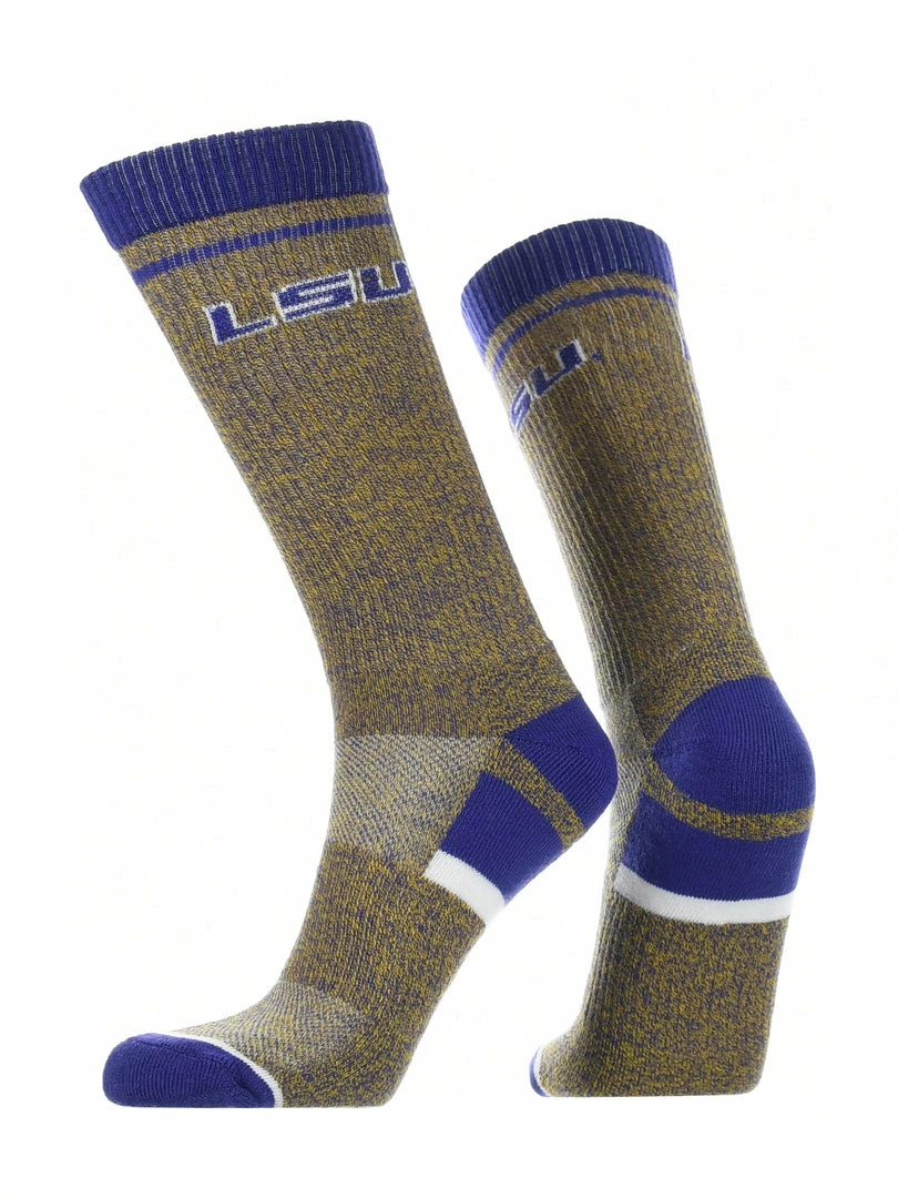 Hot Sale ๐ฅ TCK All Schools LSU Tigers ๐งฆ Socks Victory Parade Crew Length ๐ 2 TCK All Schools LSU Tigers Socks Victory Parade Crew Length