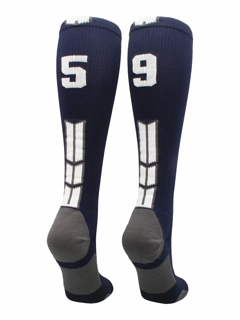 Best Sale ๐คฉ MadSportsStuff Navy Player ID Custom Number Over The Calf ๐งฆ Socks For ๐ฅ Softball โพ Baseball Football Boys And ๐ง Girls โจ 23 MadSportsStuff Navy Player ID Custom Number Over The Calf Socks For Softball Baseball Football Boys And Girls