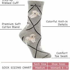Best Pirce ๐ WHD Maltipoo ๐งฆ Socks For ๐ฉ Women Gift For ๐ Dog Lovers Crazy ๐งฆ Socks - Crew ๐ 6 WHD Maltipoo Socks For Women Gift For Dog Lovers Crazy Socks - Crew