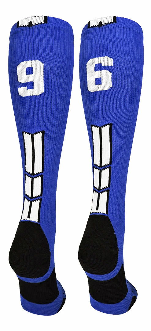 Brand new ๐ฅฐ MadSportsStuff Royal Player ID Custom Number Over The Calf ๐งฆ Socks For ๐ฅ Softball โพ Baseball Football Boys And ๐ง Girls ๐ 34 MadSportsStuff Royal Player ID Custom Number Over The Calf Socks For Softball Baseball Football Boys And Girls