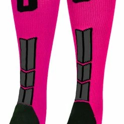 Best Sale ๐ MadSportsStuff โพ Baseball ๐งฆ Socks Neon Pink And Black Player ID Custom Number Over The Calf ๐งฆ Socks For ๐ฅ Softball โพ Baseball Football Boys And ๐ง Girls โจ 178 MadSportsStuff Baseball Socks Neon Pink And Black Player ID Custom Number Over The Calf Socks For Softball Baseball Football Boys And Girls