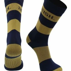 TCK Notre Dame Fighting Irish Socks Game Day Striped Crew Socks All Schools