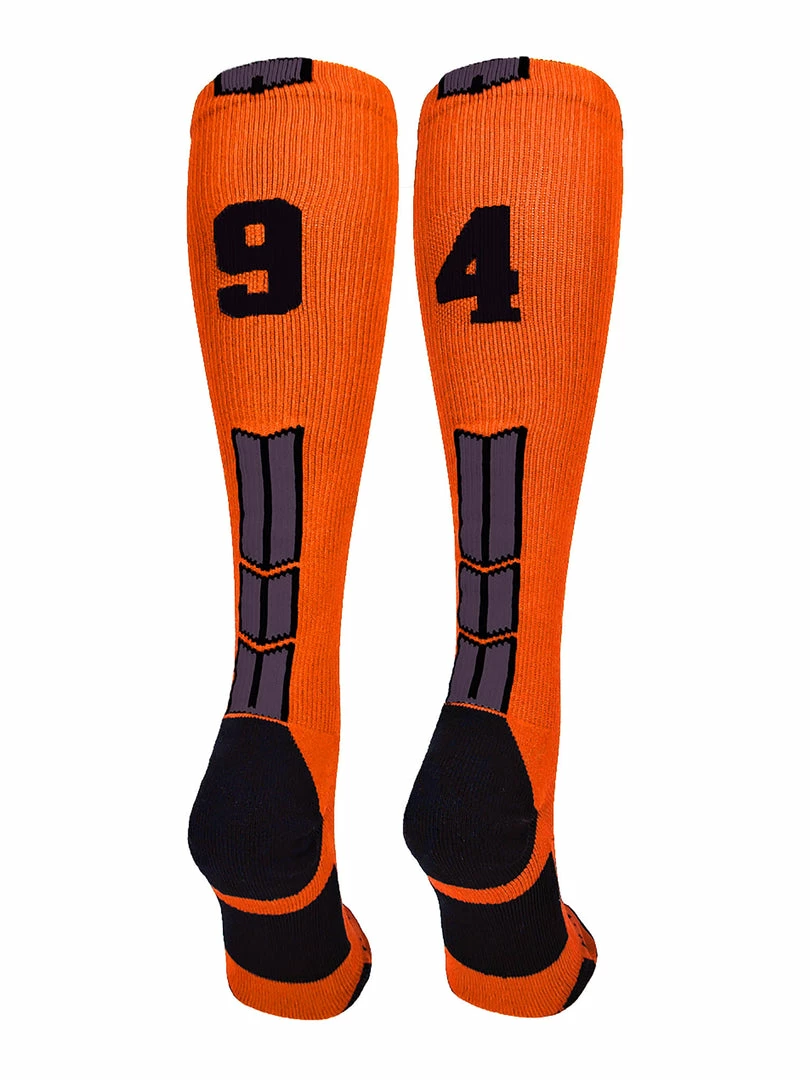 Deals โญ MadSportsStuff ๐ฅ Softball ๐งฆ Socks Orange And Black Player ID Custom Number Over The Calf ๐งฆ Socks For ๐ฅ Softball โพ Baseball Football Boys And ๐ง Girls ๐ 36 MadSportsStuff Softball Socks Orange And Black Player ID Custom Number Over The Calf Socks For Softball Baseball Football Boys And Girls