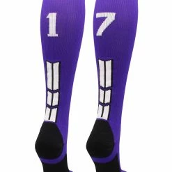 New โ๏ธ MadSportsStuff Purple Player ID Custom Number Over The Calf ๐งฆ Socks For ๐ฅ Softball โพ Baseball Football Boys And ๐ง Girls ๐ 167 MadSportsStuff Purple Player ID Custom Number Over The Calf Socks For Softball Baseball Football Boys And Girls