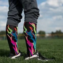 Brand new ๐ MadSportsStuff ๐ฅ Softball ๐งฆ Socks With Flames - For ๐ง Girls Or Boys ๐ฉ Women Or Men โพ Baseball ๐งฆ Socks โค๏ธ 23 MadSportsStuff Softball Socks With Flames - For Girls Or Boys Women Or Men Baseball Socks