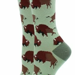 New ⭐ WHD Crazy 🧦 Socks - Crew Buffalo 🧦 Socks For 👩 Women Gift For Animal Lovers 🧨 5 WHD Crazy Socks - Crew Buffalo Socks For Women Gift For Animal Lovers