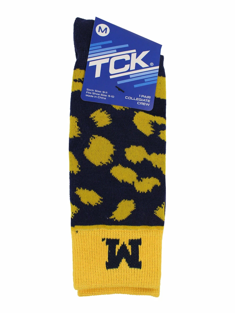 Cheap ๐ TCK All Schools Michigan Wolverines ๐งฆ Socks ๐ฉ Womens Savage Crew ๐งฆ Socks โจ 4 TCK All Schools Michigan Wolverines Socks Womens Savage Crew Socks