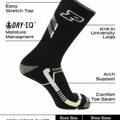TCK Purdue Boilermakers Socks Purdue University Boilermakers Champion Crew Socks All Schools