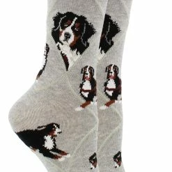 WHD Crazy Socks - Crew Bernese Mountain Dog Socks For Women Gift For Dog Lovers