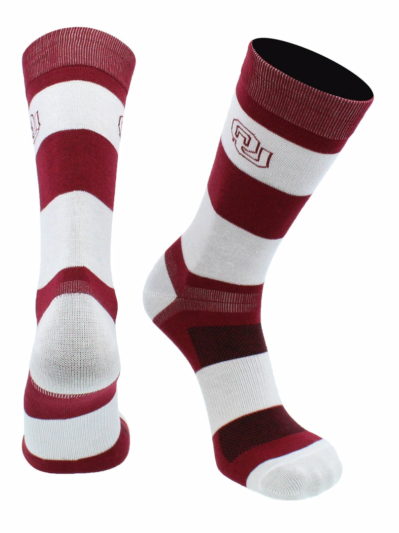Promo โญ TCK All Schools OU Oklahoma Sooners ๐งฆ Socks Game Day Striped Crew ๐งฆ Socks ๐ 1 TCK All Schools OU Oklahoma Sooners Socks Game Day Striped Crew Socks
