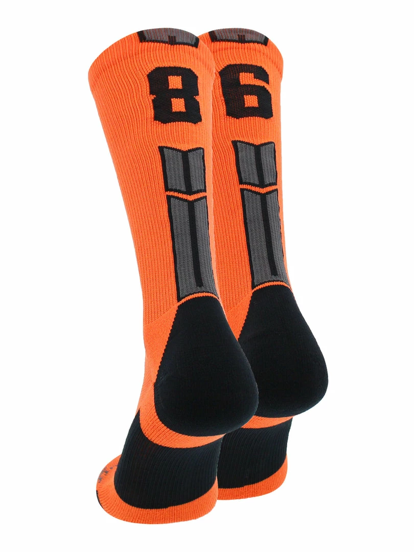 Flash Sale β MadSportsStuff Orange And Black Player ID Custom Number Crew 𧦠Socks For π Basketball Lacrosse Volleyball Boys And π§ Girls β 43 MadSportsStuff Orange And Black Player ID Custom Number Crew Socks For Basketball Lacrosse Volleyball Boys And Girls