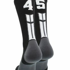 Buy โญ MadSportsStuff Black Player ID Custom Number Crew ๐งฆ Socks For ๐ Basketball Lacrosse Volleyball Boys And ๐ง Girls ๐ 188 MadSportsStuff Black Player ID Custom Number Crew Socks For Basketball Lacrosse Volleyball Boys And Girls