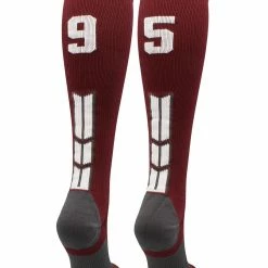 Best Sale ๐ MadSportsStuff ๐ฅ Softball ๐งฆ Socks Maroon Player ID Custom Number Over The Calf ๐งฆ Socks For ๐ฅ Softball โพ Baseball Football Boys And ๐ง Girls ๐คฉ 138 MadSportsStuff Softball Socks Maroon Player ID Custom Number Over The Calf Socks For Softball Baseball Football Boys And Girls