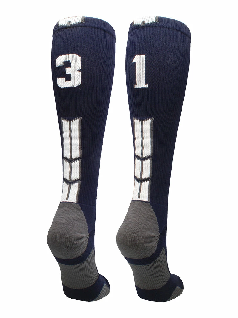 Best Sale ๐คฉ MadSportsStuff Navy Player ID Custom Number Over The Calf ๐งฆ Socks For ๐ฅ Softball โพ Baseball Football Boys And ๐ง Girls โจ 101 MadSportsStuff Navy Player ID Custom Number Over The Calf Socks For Softball Baseball Football Boys And Girls