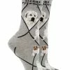 WHD Great Pyrenees Socks For Women Gift For Dog Lovers Crazy Socks - Crew