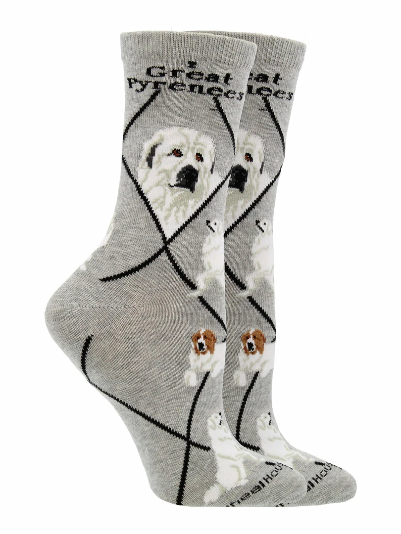 Cheap 🤩 WHD Great Pyrenees 🧦 Socks For 👩 Women Gift For 🦮 Dog Lovers Crazy 🧦 Socks - Crew ✔️ 1 WHD Great Pyrenees Socks For Women Gift For Dog Lovers Crazy Socks - Crew