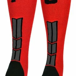 New ๐ MadSportsStuff Red And Black Player ID Custom Number Over The Calf ๐งฆ Socks For ๐ฅ Softball โพ Baseball Football Boys And ๐ง Girls โพ Baseball ๐งฆ Socks ๐ 156 MadSportsStuff Red And Black Player ID Custom Number Over The Calf Socks For Softball Baseball Football Boys And Girls Baseball Socks