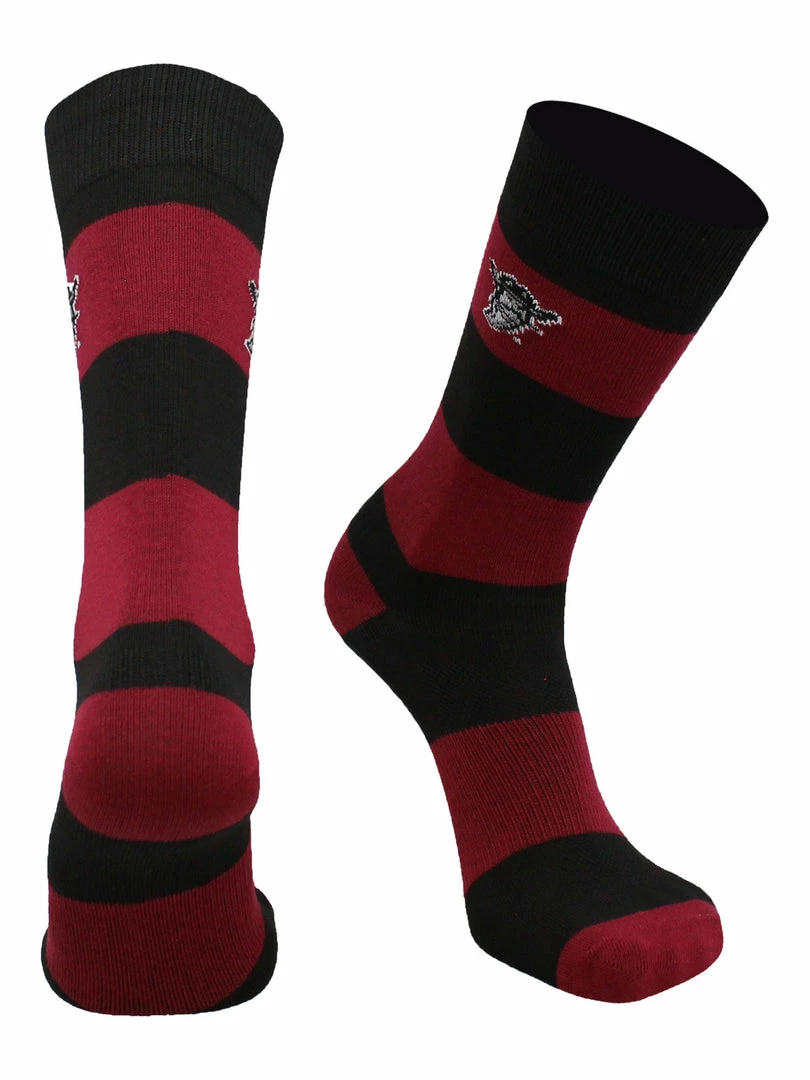 Hot Sale ๐ TCK All Schools New Mexico State Aggies ๐งฆ Socks Game Day Striped Crew ๐งฆ Socks ๐งจ 2 TCK All Schools New Mexico State Aggies Socks Game Day Striped Crew Socks