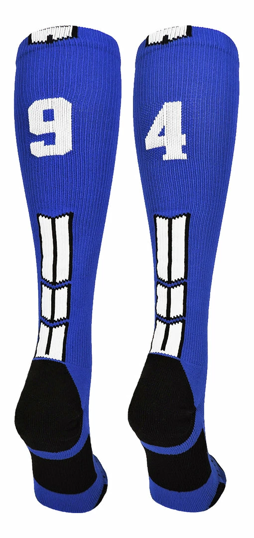 Wholesale ๐ MadSportsStuff โพ Baseball ๐งฆ Socks Royal Player ID Custom Number Over The Calf ๐งฆ Socks For ๐ฅ Softball โพ Baseball Football Boys And ๐ง Girls ๐ 36 MadSportsStuff Baseball Socks Royal Player ID Custom Number Over The Calf Socks For Softball Baseball Football Boys And Girls