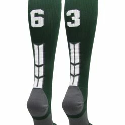 Hot Sale โ๏ธ MadSportsStuff Dark Green Player ID Custom Number Over The Calf ๐งฆ Socks For ๐ฅ Softball โพ Baseball Football Boys And ๐ง Girls ๐ 122 MadSportsStuff Dark Green Player ID Custom Number Over The Calf Socks For Softball Baseball Football Boys And Girls